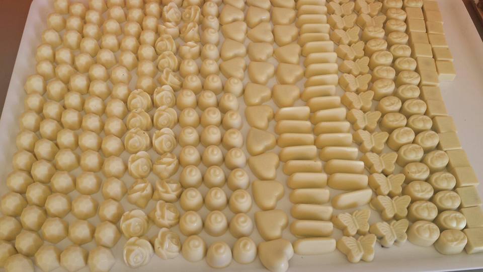 Cioccolatini con cioccolato bianco