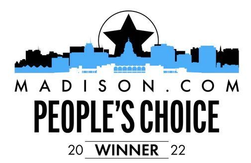 A logo for madison.com people 's choice winner 22