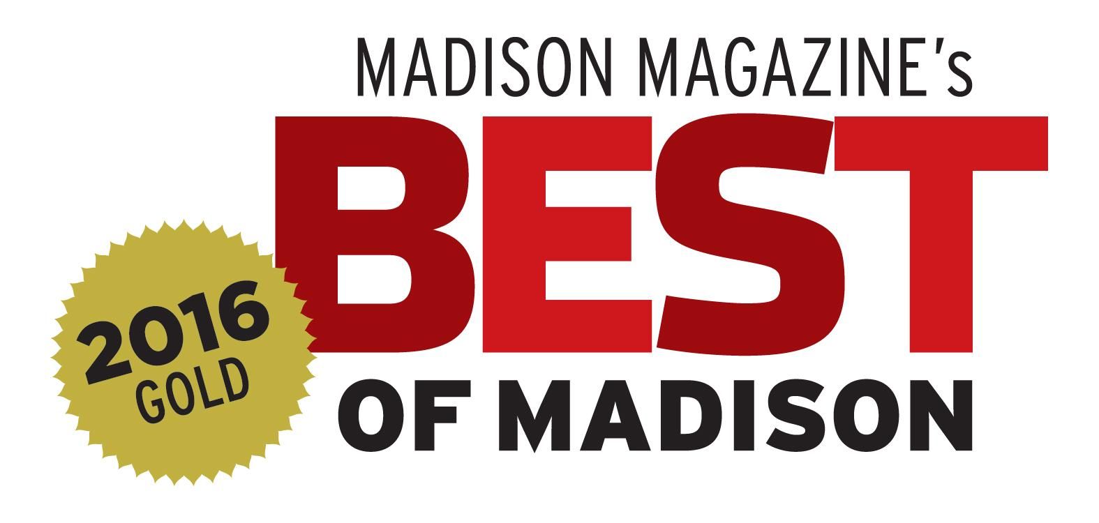 A logo for madison magazine 's best of madison