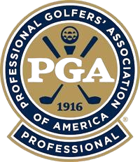 The logo for the professional golfers association of america.