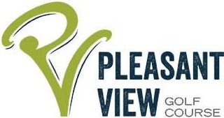 A logo for a golf course called pleasant view golf course