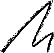 Three black diagonal lines, each varying in angle, with textured edges.
