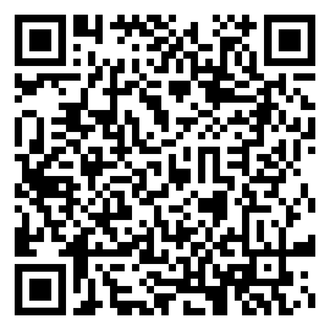 A black and white qr code on a white background.