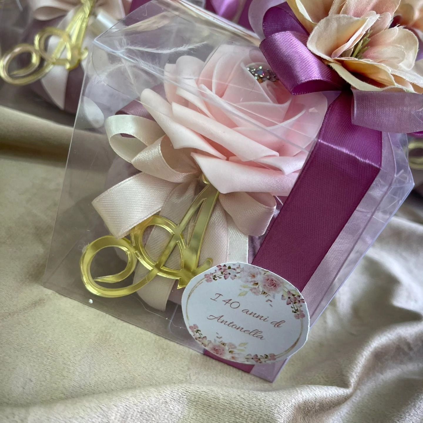 bomboniere rosa stabilizzata gioia tauro