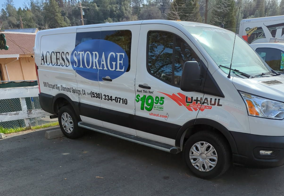 White U-Haul van with 
