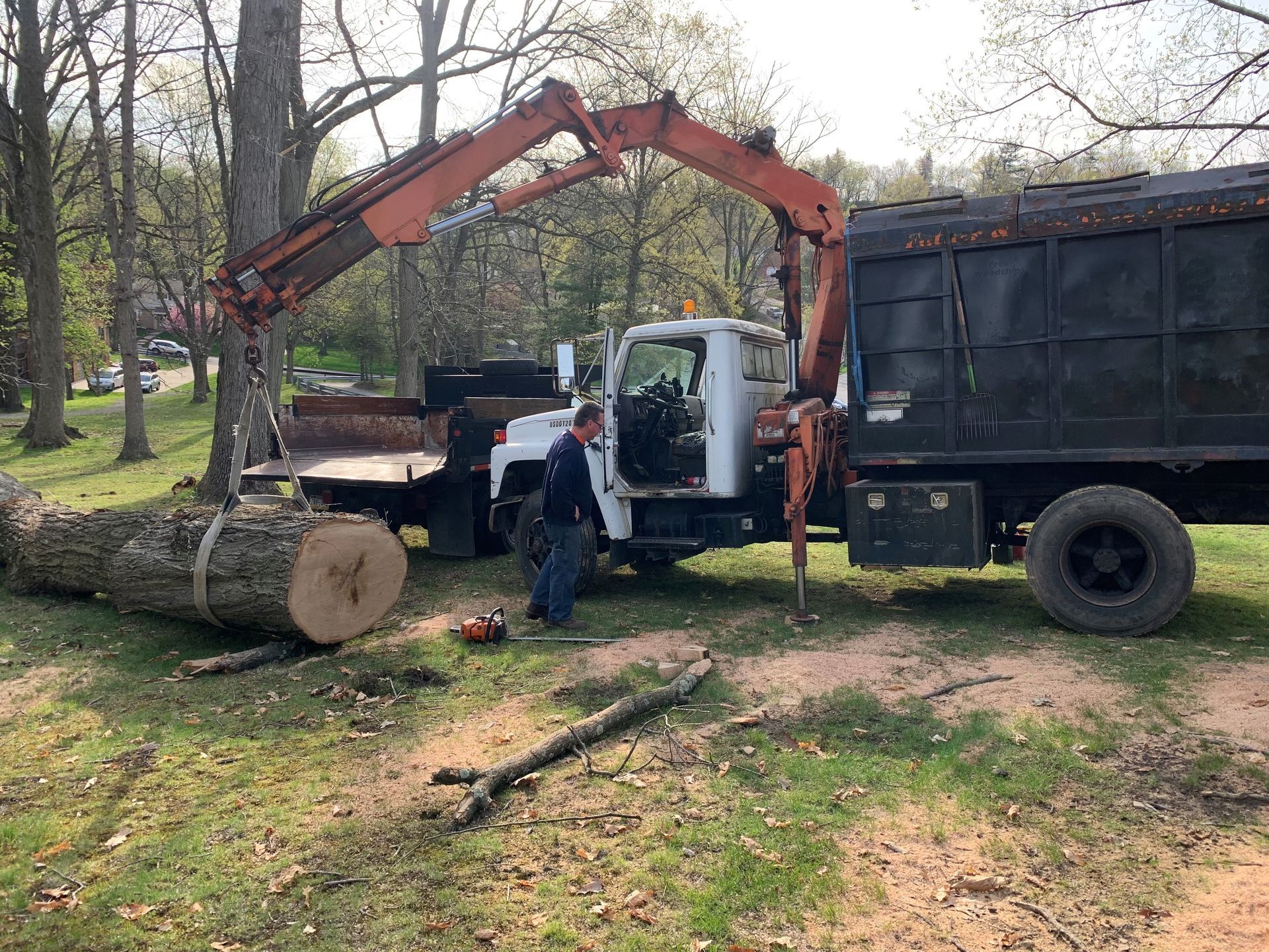 Tree Removal with Bucket Truck — Jefferson Hills, PA — Father & Son Tree Service Plus, Inc.