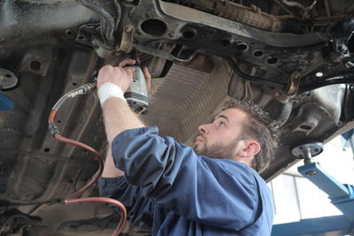 Auto Body Repair — Man Under Car Repair in Henrico, VA
