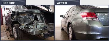 Car Paint Jobs — Gray Car Before And After Repair in Henrico, VA
