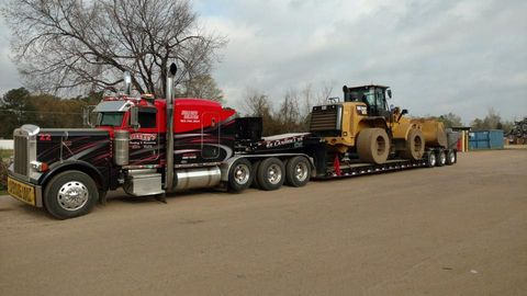 Towing Truck with Heavy Equipment — Nashville, AR — Neeley's Service Center