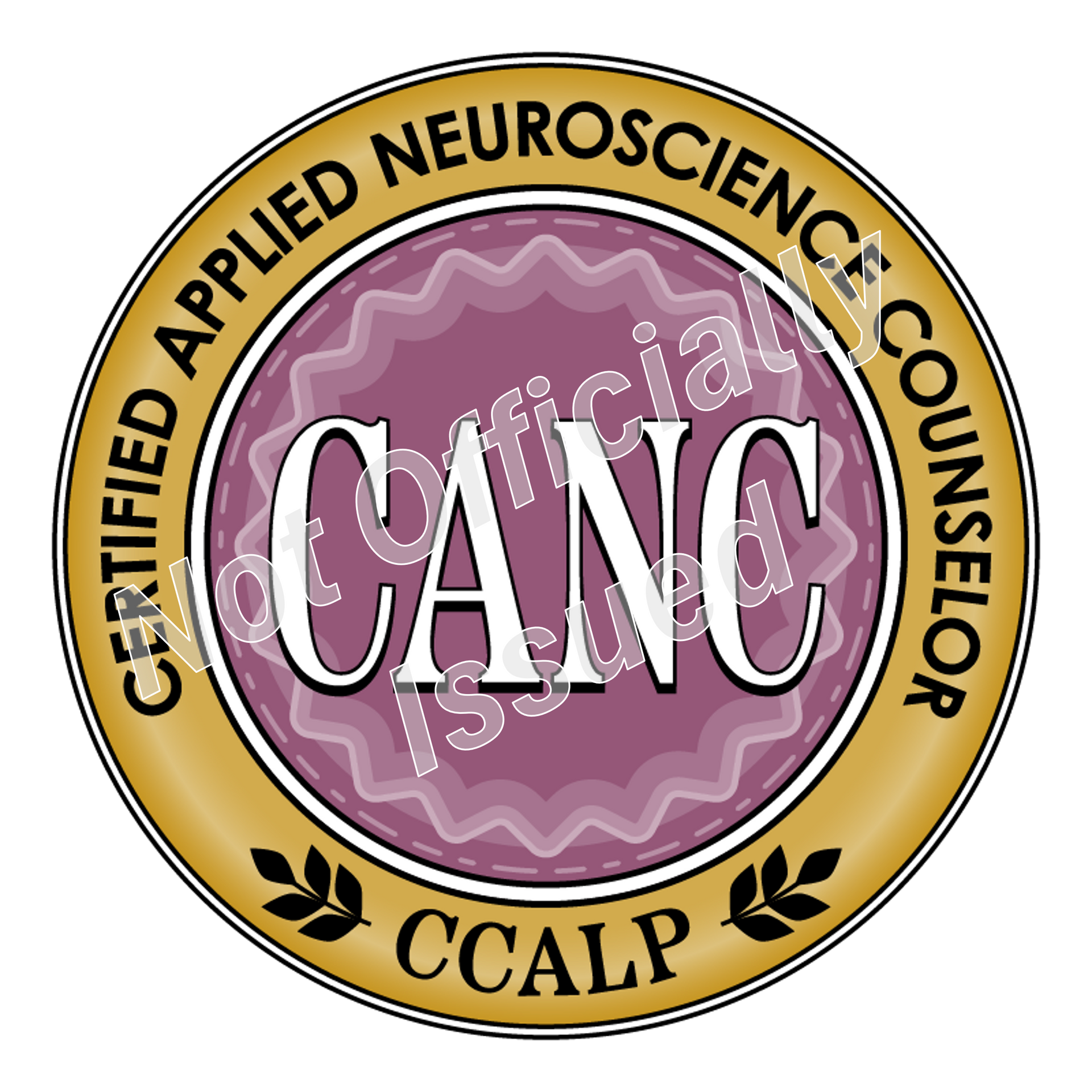 A CCALP badge for Applied Neuroscience Counselor (CANC) Certification