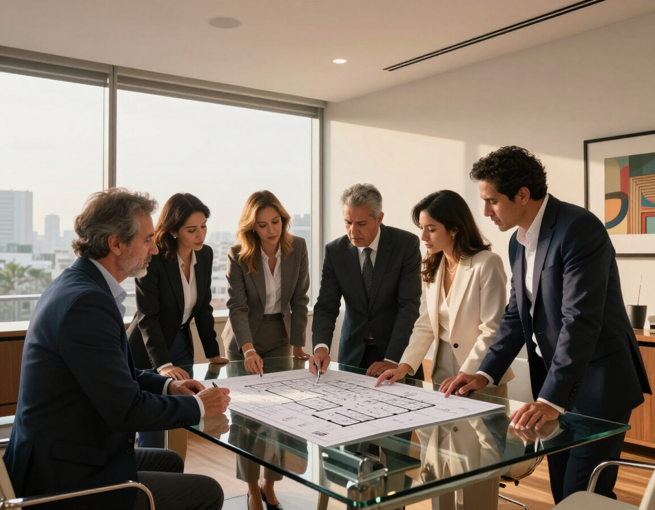 Equipo de consultoría inmobiliaria en CDMX