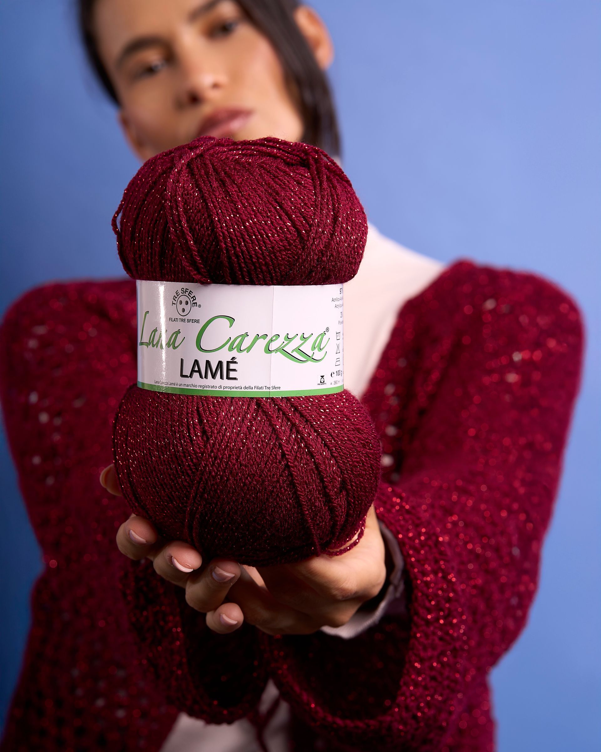 lana carezza batik 100% acrilico filati tre sfere