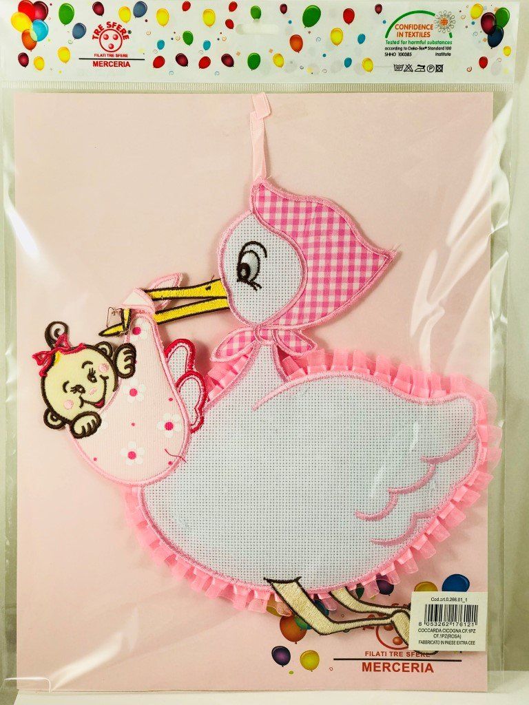 coccarde fiocchi nascita filati tre sfere