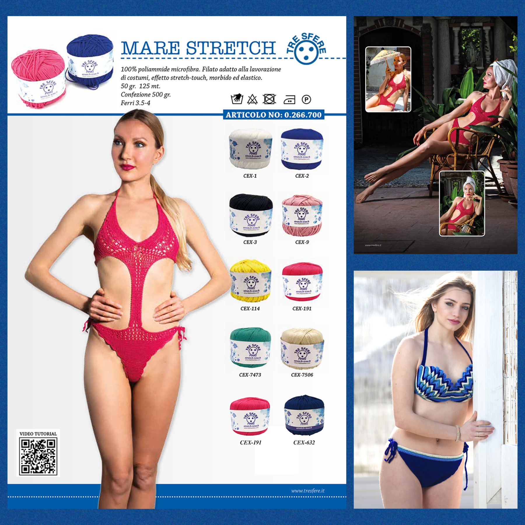 filato elasticizzato mare filati tre sfere