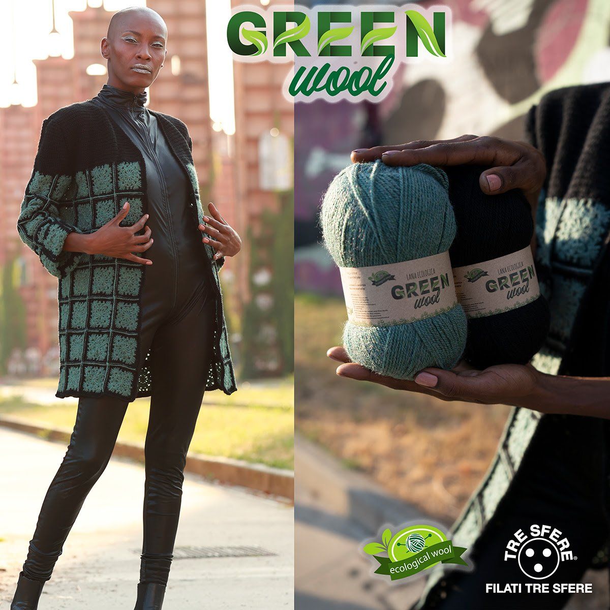 lana riciclata ecologica filati tre sfere
