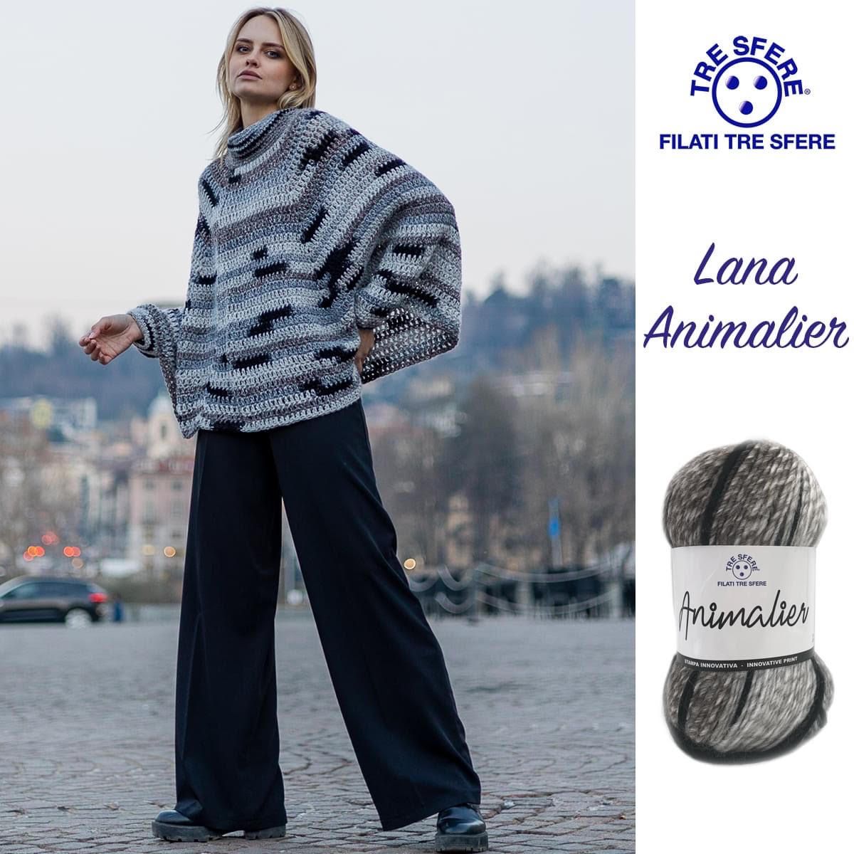 lana acrilica animalier filati tre sfere