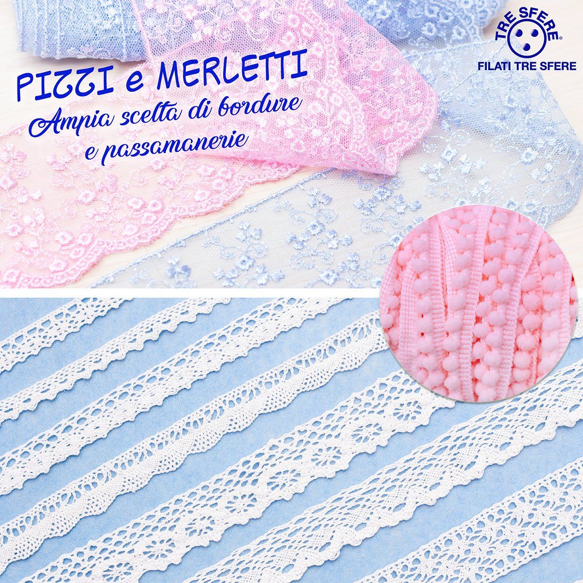 pizzi e merletti filati tre sfere