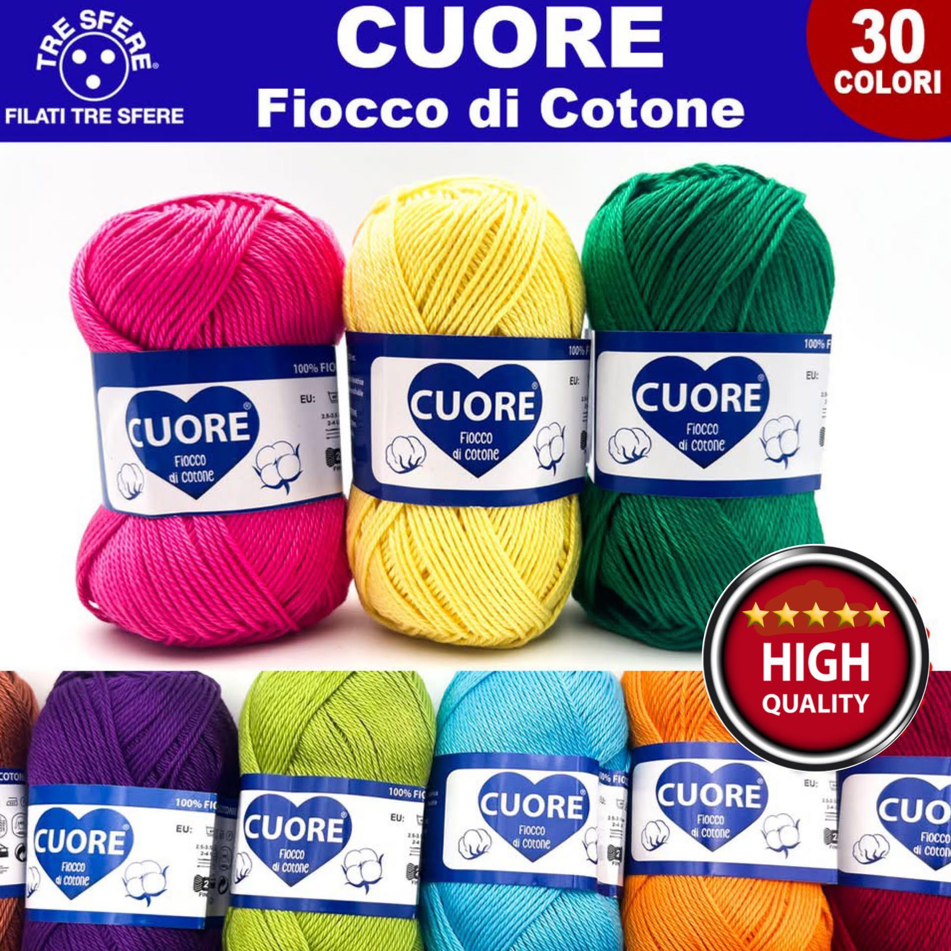 puro cotone cuore filati tre sfere