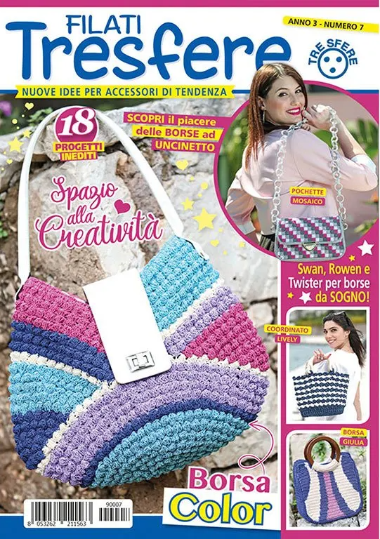 borse fatte all'uncinetto con il cordino swan