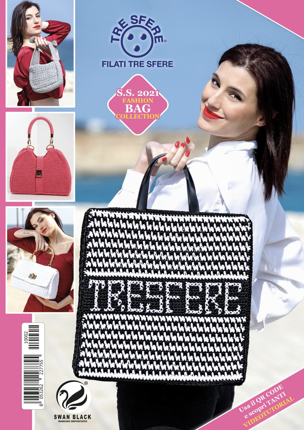 rivista borse all'uncinetto filati tre sfere