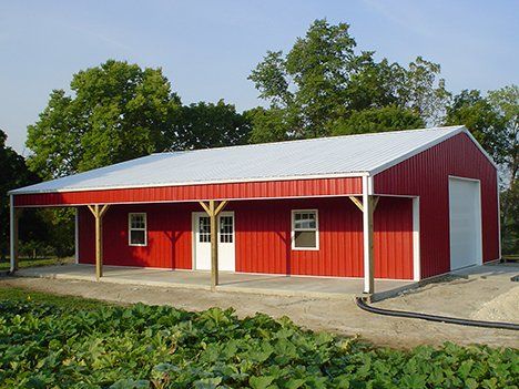 Storage building exterior view