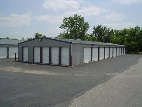 Storage building exterior view
