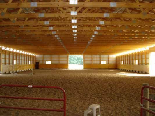 Interior of a equestrian building