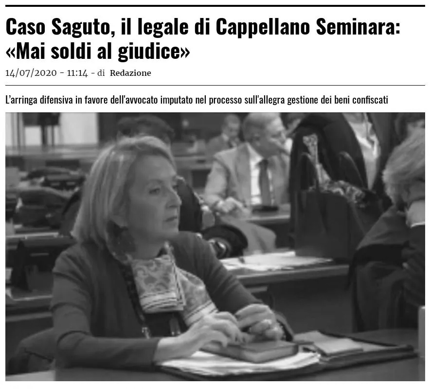 Articolo a proposito di un caso legale rilevante