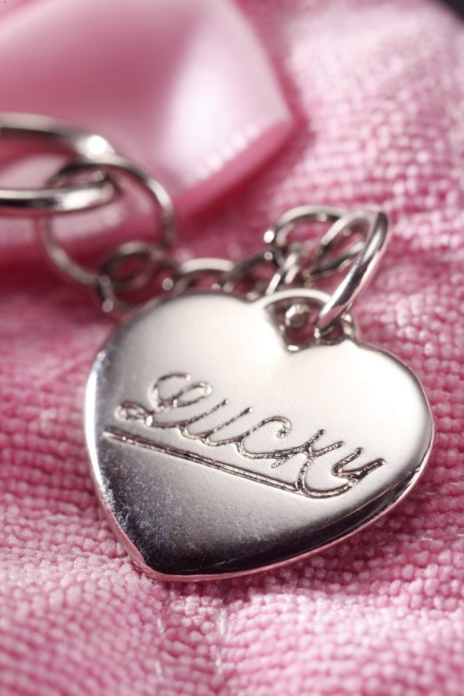 Silver Heart With The Word Lucky Engraved On It — Accolades Awards Hunter Valley In Maitland, NSW