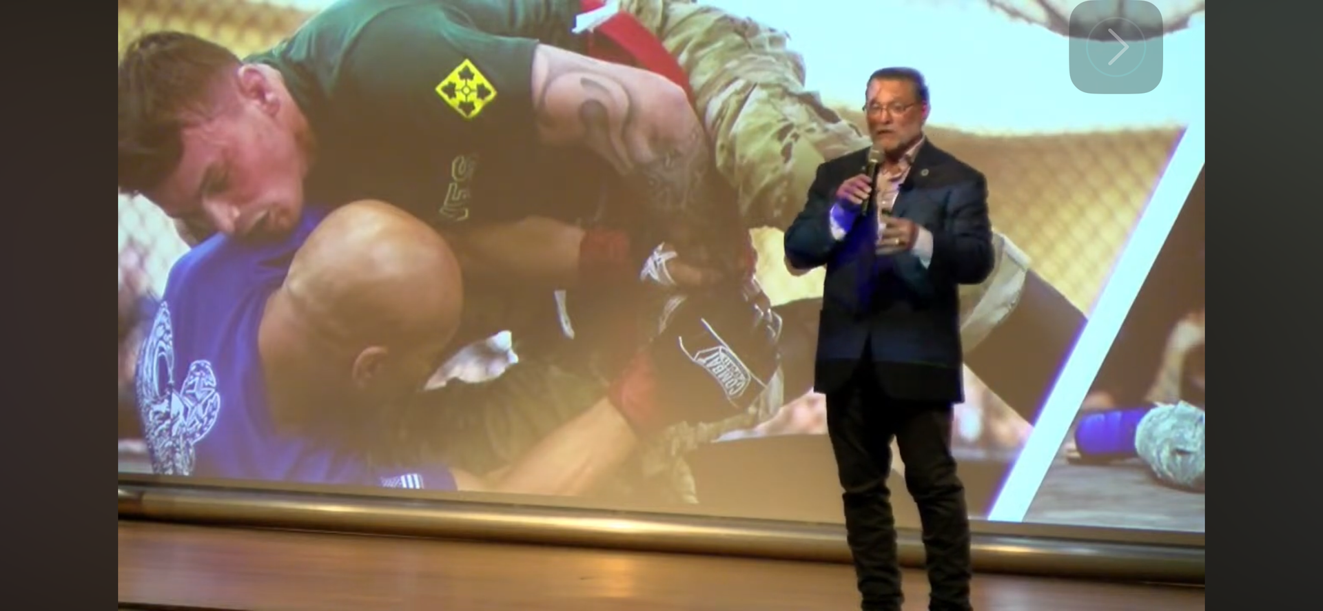 anthony in front of screen