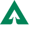 A green triangle with an arrow pointing up on a white background.