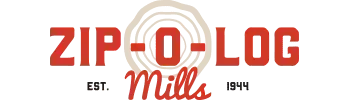 The logo for zip-o-log mills was established in 1944