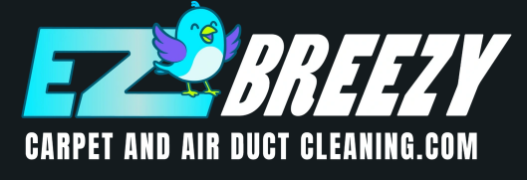 Logo for EZ Breezy Carpet and Air Duct Cleaning. Turquoise