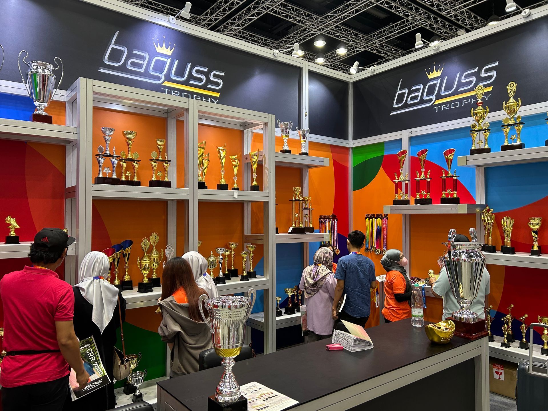 Guests visiting Baguss Enterprise exhibition booth during MGF 2023 at KLCC