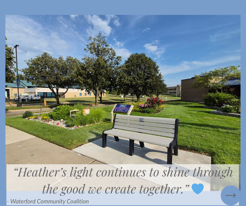“Heather’s light continues to shine through the good we create together.”
