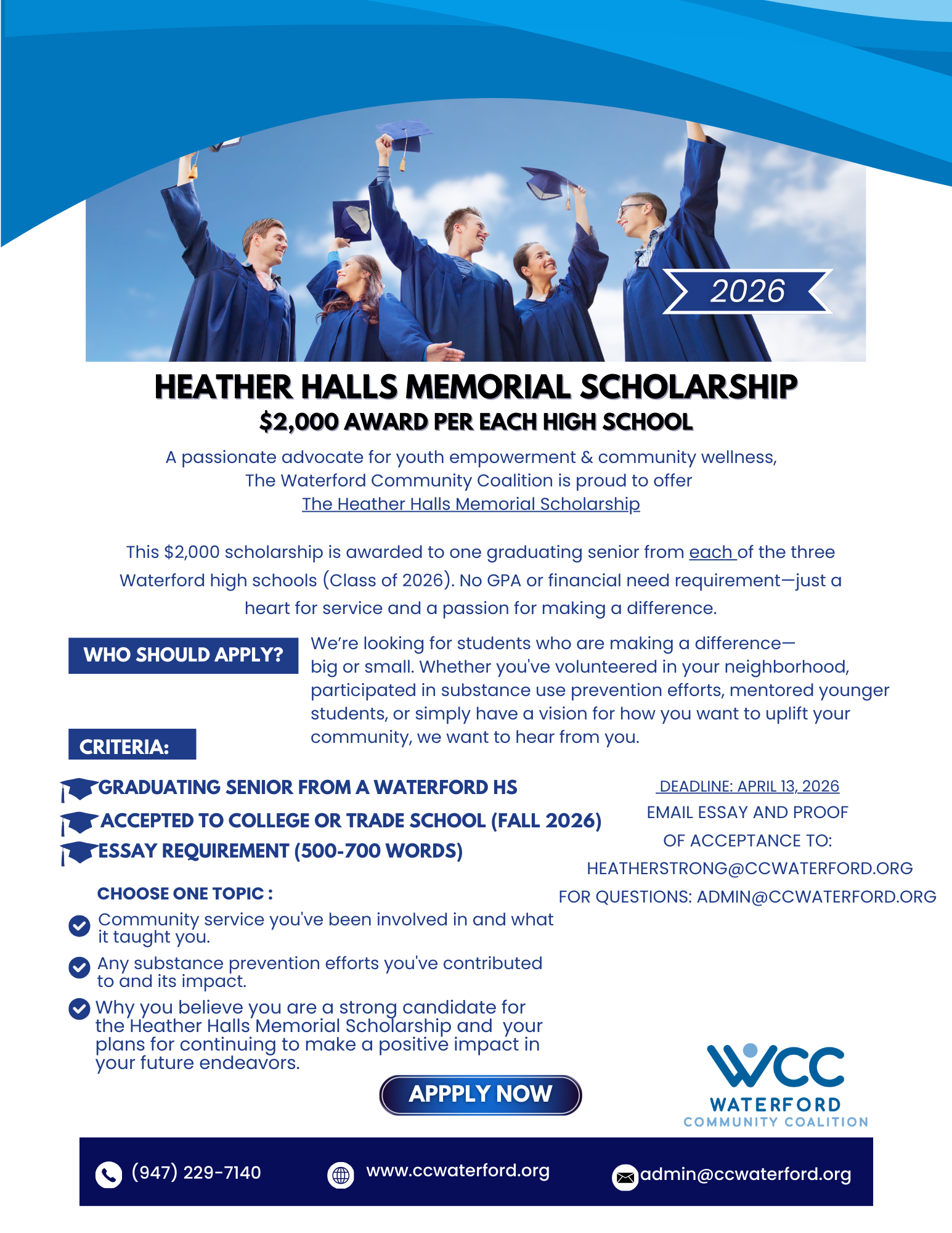 #heatherstrong scholarship flyer