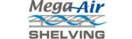 Mega air shelving logo