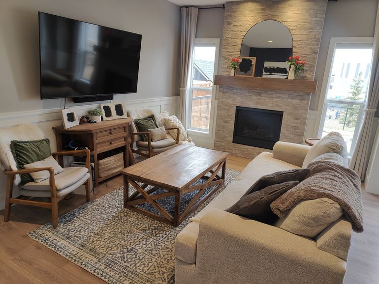 deep clean of living room