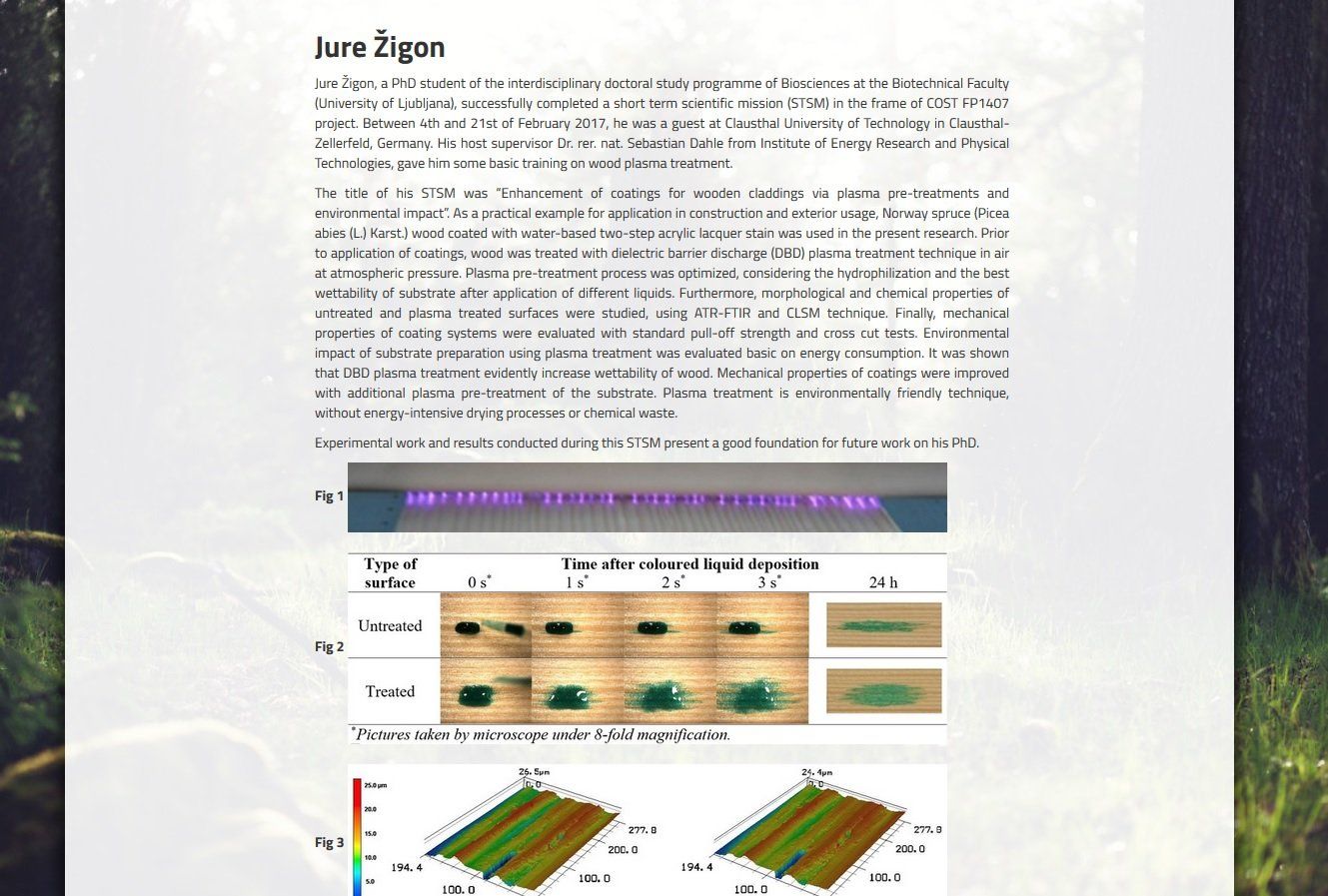 European Cooperation in Science and Technology (COST) - Abgeschlossene Short Term Scientific Mission (STSM): Zweite Förderperiode