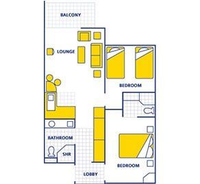 Two Bedroom Apartment - Plan