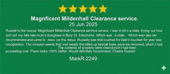 Image of a customer review 