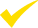 A bold yellow checkmark icon.
