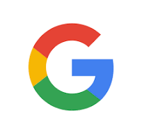 The google logo is a colorful circle with a letter g in the middle.