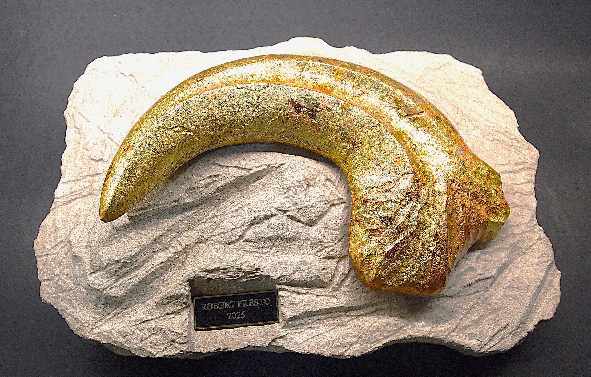 3d bling displayed on a rock