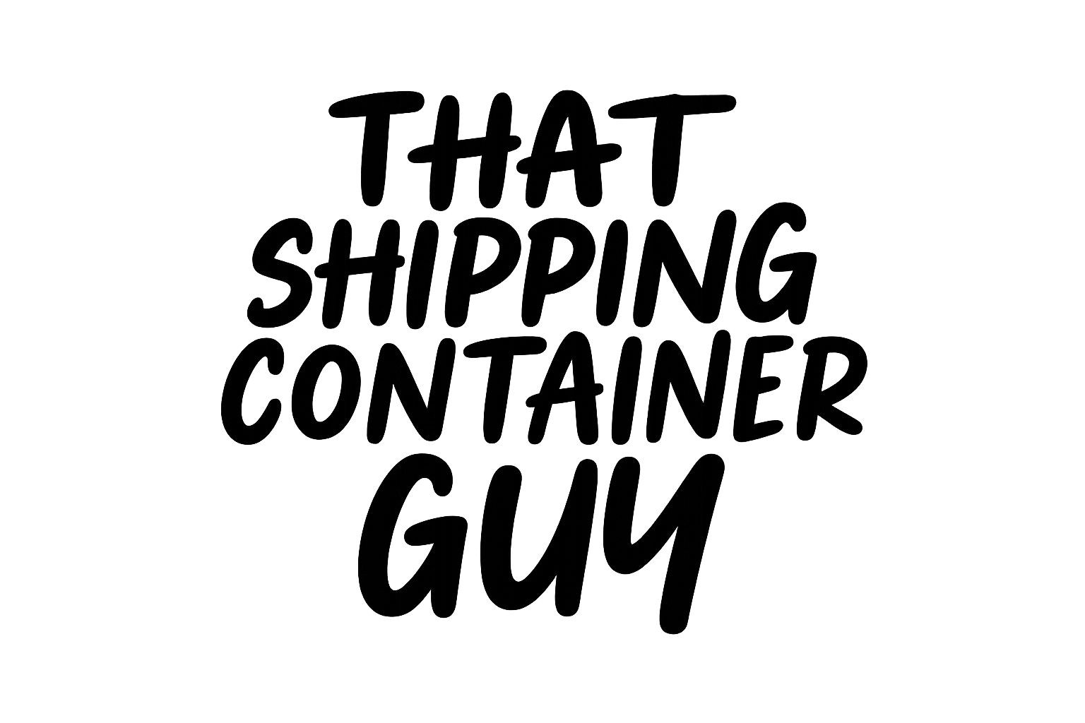 Text-only logo for That Shipping Container Guy brand.