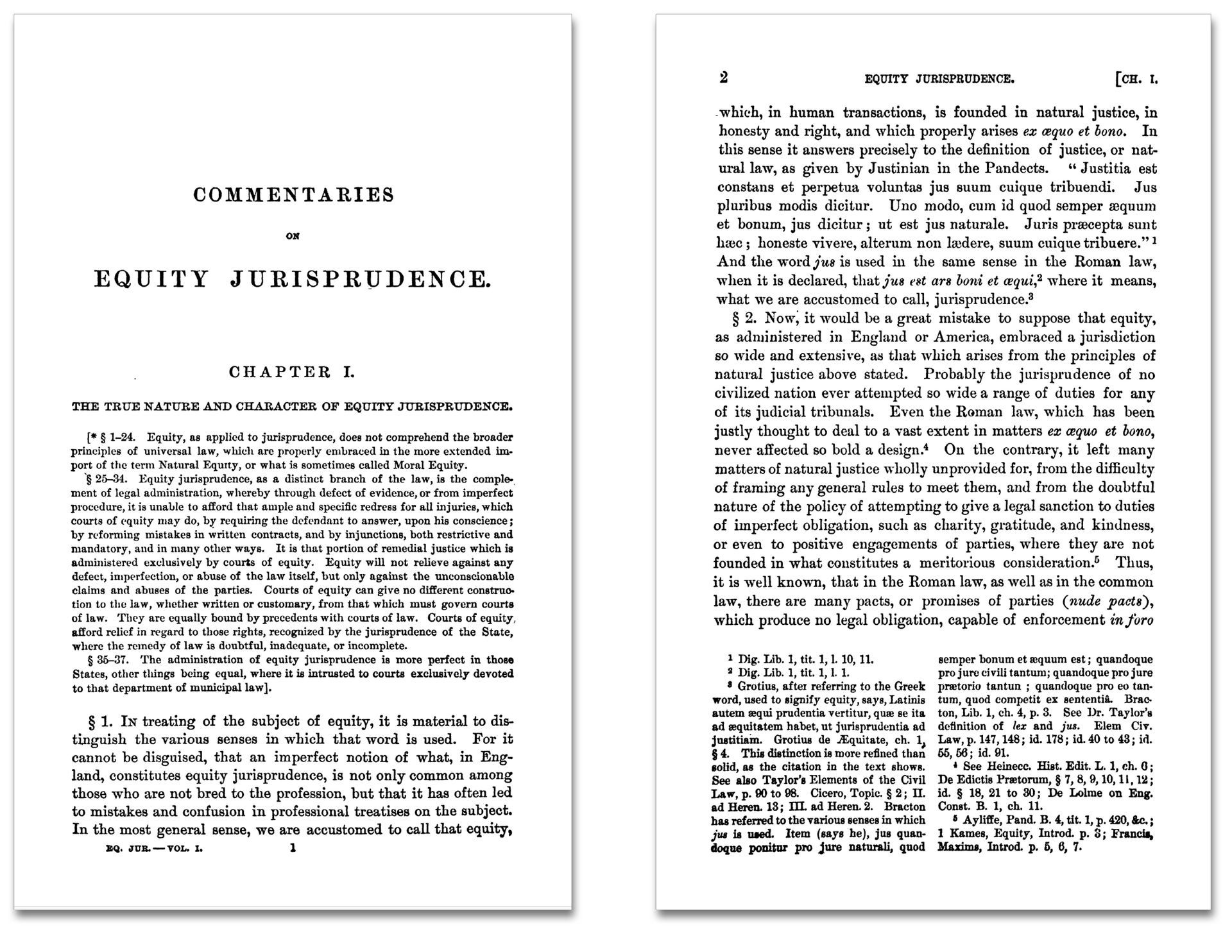 Commentaries on Equity Jurisprudence (excerpts) - by Joseph Story