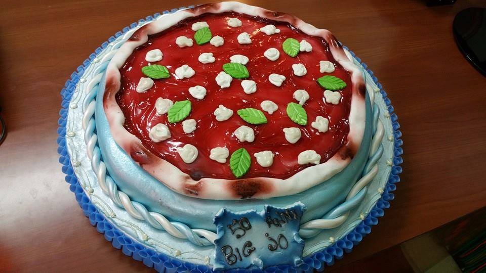 torta a forma di pizza