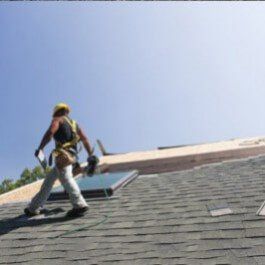 Man walking at roof - Roofing Services in Kingsport, TN