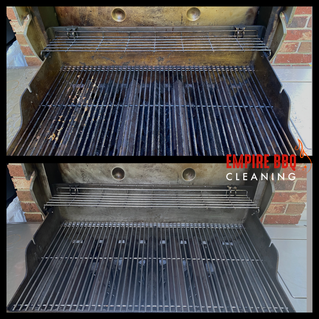 NJ BBQ Cleaner before and after pic