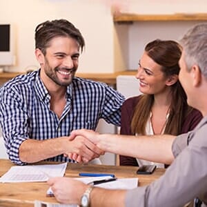 Client Give Handshake to the Agent - Home Insurance in Siler City, NC